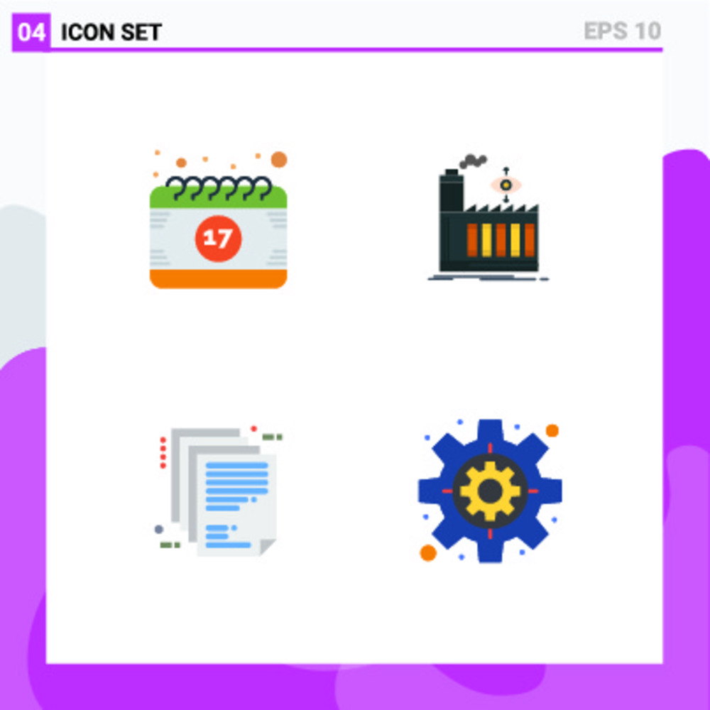 平面圖標概念在網站與應用日歷設計中的創新應用 企業節日與架構元素的可編輯向量設計